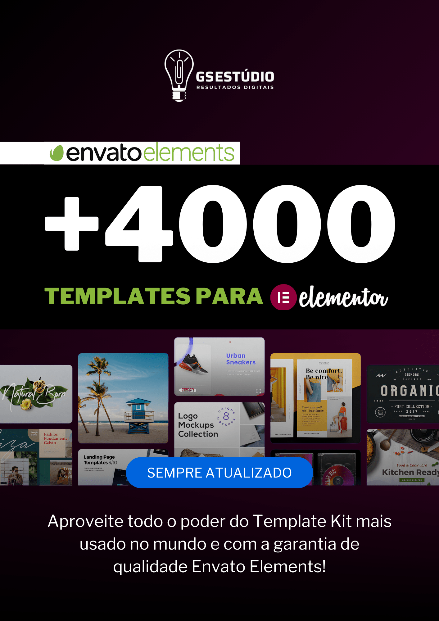 Envato Templates Kit | +4000 páginas Elementor - GS Estúdio